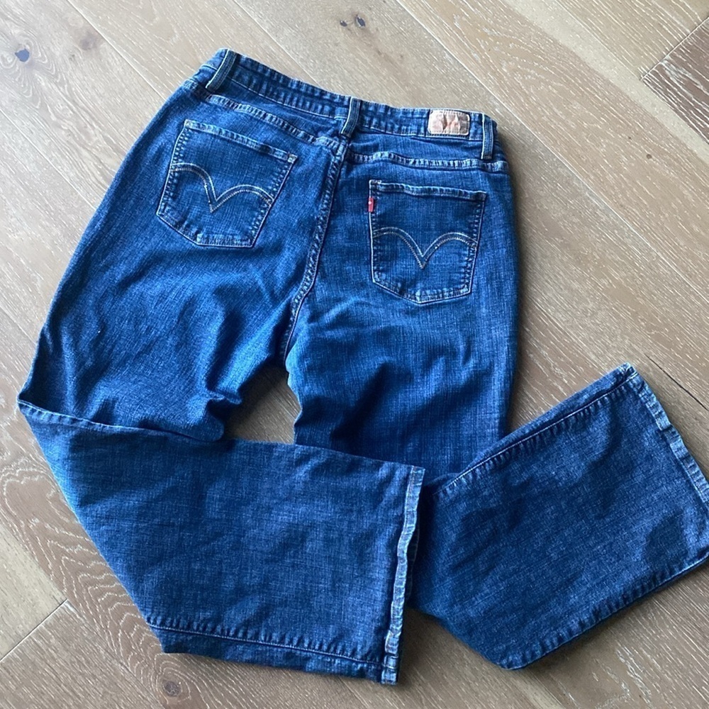 Levis 580 Womens Boot Cut Denim Jeans 16M Blue Stretch 5 pocket Western classic